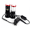 Miniatyrbillede 3 af 8: 2 stk H4 LED Forlygte Pære MINI Dobbelt Lys Super Lys Spotlight Forlygte Projektor Linse til Bil Motorcykel