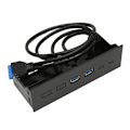 Miniatyrbillede 7 af 8: 5,25-tommer frontpanel 2-ports USB-port Optisk enhed Frontpanel USB 3.0 til 19-bens metal optisk enhedsskuffe til PC Computerkabinet