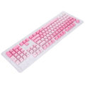 Miniatyrbild 6 av 8: 104 ST Key Caps Rosa Vit Färgningsprocess Matt Utseende PBT Keycaps för 61/87/104 tangenter Mekaniskt tangentbord