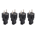 Miniatyrbillede 7 af 8: 4 stk EU 2-stikkontakt til IEC320 C13 Strømadapter Professionel EU til C13 Strømkontakt Adapter til bærbar printer EU Stik 100‑250V