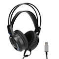Miniatyrbillede 1 af 8: Gaming Headset V2000 7.1 Virtual Surround Sound USB med støjreducerende mikrofon
