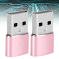 Pikkukuva 7 / 8: 2 kpl Alumiiniseos TypeC - USB-sovitin lataukseen, synkronointiin ja tiedonsiirtoon (vaaleanpunainen)