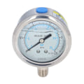Miniatyrbillede 3 af 8: Trykmåler 1/4 NPT Nøjagtighedsniveau 2,5 Transparent Dial Vakuum Trykmåler med rustfrit stålhus 0 til 2,5Mpa