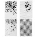 Miniatyrbilde 7 av 8: 4 stk Plast Embossing Folder DIY-kortlaging Scrapbooking Embossed Template Paper Craft