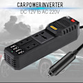 Miniatyrbilde 5 av 8: 200W DC 12V til AC 220V Bilstrømomformer Sigarettenner USB-lader Universal