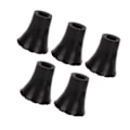 Miniatyrbillede 4 af 8: 5 stk 19 mm Krykke Spidser Forhindrer Glidning Blød Forbedret Gummi Vandrestave Udskiftningsspids Sort