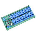 Miniatyrbild 1 av 7: 12V 6-kanals RS485-relä PLC elektrisk expansionsmodul för RTU-protokollfjärrkontroll R4D3B16-R med DIN-skena låda