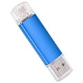 Miniatyrbilde 3 av 8: 2 i 1 USB Flash Drive OTG USB2.0 U Disk Høy Kapasitet Datalagring Minnebrikke Blå64GB