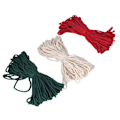 Miniatyrbillede 7 af 8: Jule Macrame Hængende Dekorationssæt Reb Træpinde Ringe Klokker Perler DIY Julepynt Fremstillingssæt