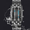 Miniatyrbild 6 av 8: Binary Matrix Blue LED Digital Watch Herr Dam Cclassic Fashionable Future Technology Binary Watch