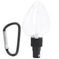 Miniatyrbillede 5 af 8: Rejse tom sprayflaske med nøglering 50 ml transparent hjerteformet plastikbeholder Sort spraydysespids
