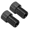 Miniatyrbillede 7 af 8: 2 stk/sæt Presta til Schrader cykelventilomformer Slidstærk mountainbike pumpe adapter Sort