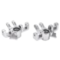 Miniatyrbilde 1 av 8: 1 par aluminiumslegering forreste styrekåpe for LOSI SUPER BAJA REY 1/6 RC bil oppgraderingsdeler Sølv