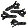 Miniatyrbillede 8 af 8: 4 stk. Micro HDMI til HDMI Kabel 1,5 Meter HD Videoledning Passer til Raspberry Pi 4B