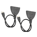 Miniatyrbillede 3 af 8: 2 stk. HDMI Splitter 3 Port 4Kx2K Multifunktionel Hub Box Switcher til LCD HD TV