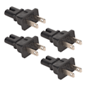 Miniatyrbillede 2 af 8: 4 stk NEMA 1-15P til IEC320 C7 strømforsyning 1-15P til C7 strømadapter til bærbare højttalere Skærme Printere US-stik 125V