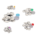 Miniatyrbild 5 av 7: Cover Button Kit DIY Handcraft Flat Back Praktisk tygklädd knappsats för väsksömnad