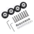 Set med 4 extra svängbara gummihjul 40 x 18 mm för resväska