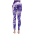 Pikkukuva 1 / 5: Violetin ja sinisen väriset tie-dye-kuvioiset korkeavyötäröiset joogahousut
