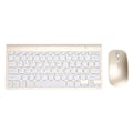 Miniatyrbild 1 av 8: Tangentbord Mus Combo Trådlös 2.4G USB Ultraslim Bärbar Ergonomisk, slitstark tangentbord och mus för Notebook ComputerGold