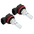 Miniatyrbillede 3 af 8: 2 stk. H8/H11 80W 8000K LED-tågelygtepære Isblå 12-24V Universal