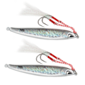 Miniatyrbilde 5 av 8: 2 stk Metall Havfiske Lure Langt Kast Jigging Jernplate Hard Agnsfiske Kunstig Agnsfiske 80g