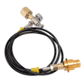 Miniatyrbillede 4 af 8: Soda Maker Adapter Slang Kit 1,5 m Sort Slange med Guld Hane Adapter Trykmåler W21.8 14 til DUO til Terra for Art