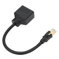 Miniatyrbillede 6 af 8: RJ45 Ethernet Adapter Kabelforlænger 1 til 2 Porte Fremragende Forbindelse Transmission Splitter Adapter til Hjemmekontor