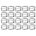 Miniatyrbillede 6 af 7: 20 stk Bæltespænder Lys farve Blank overflade Robust Slidstærk blekfri Bred anvendelse Metallspænde 4,5 mm