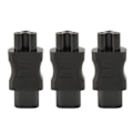 Miniatyrbillede 1 af 8: 3 stk IEC320 C8 til IEC320 C5 strømforsyningadapter IEC320 han C8 til hun C5 stikkontakt Adapter til PDU-chassis UPS-stikkontakt