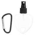 Miniatyrbillede 4 af 8: Rejse tom sprayflaske med nøglering 50 ml transparent hjerteformet plastikbeholder Sort spraydysespids
