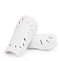 Miniatyrbillede 4 af 5: 1 par Fodboldskinnebensskinner Anti-Slip Komfortable Åndbare Børn Voksne Tykke Sports Skinnebensskinner Børn Hvid
