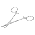 Miniatyrbilde 3 av 8: 12,5 cm bøyd hemostatisk tang i rustfritt stål hårklippetang Tang Husdyrutstyr