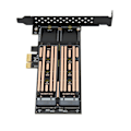 Miniatyrbilde 8 av 8: M.2 SATA SSD NGFF til PCIE-adapter Opptil 6 Gbps NCQ MSI-støttet Plug and Play Dobbel M.2 PCIE-adapter for stasjonær PC