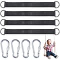 4-pack Tree Swing Hanging Straps Kit with 4 D-Rings Compatible with Garden/Swing/Tree Swing/Hammocks