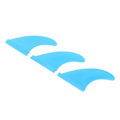 Miniatyrbilde 2 av 8: 3 stk Surfbredefinner PVC Thrusterfinner Surfbredetilbehør for Long Board Stand Up Paddle Blå