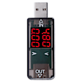 Miniatyrbillede 3 af 7: USB Farve LCD Voltmeter Amperemeter Strømmåler Multimeter Oplader USB Tester (sort)