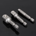 Miniatyrbild 3 av 7: 3st adapter för borrhylsa Hex Drive To 1/4" 3/8" 1/2" Drive Impact Driver
