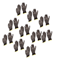 Miniatyrbillede 4 af 8: 10 par sikkerhedsarbejdshandsker PU-belagte statisk sikre nylon Generel sort med rød kant 8(M)