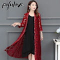 Miniatyrbillede 3 af 4: Sommer Mesh Lace Cardigan | Kvinders Solbeskyttende Shawl | Løstsiddende Over-Knæ Jakke | Dropshipping Engros - XXL Hvid