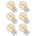 Miniatyrbilde 2 av 8: 6 stk Vintage LED-lampe Gull Glass Dimbar G45 E27 4W Glødelamper Varmt lys 360LM