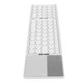 Miniatyrbild 4 av 8: Rund nyckel Bluetooth vikbart tangentbord med pekplatta Universal 140mAh trådlöst 64 tangenter vikbart tangentbord Silver
