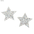 Miniatyrbild 1 av 8: 10 st Rhinestone Star Applikation Stryk på kläder Patch för Klänning Skor Väska Hatt (AB Färg)