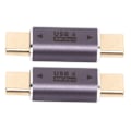Miniatyrbild 1 av 8: 2st Typ C hane till typ C hane adapter 40Gbps 100W rak mini USB C adapter för bärbar smartphone