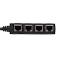 Miniatyrbilde 4 av 8: RJ45 Splitter Adapter 1 til 4 Port Jevn overføring Utmerket tilkobling Nettverkskabel Adapter