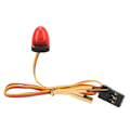 Pikkukuva 4 / 8: RC-auton hälytysvalo 5 valomoodia Korkea simulaatio Pyöreä Kompakti 10x15mm LED-varoitusvalo 1/10 RC-autolle Punainen