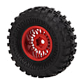 Pikkukuva 4 / 8: 4 kpl RC-ajoneuvon mikropyöräsetti, verkopyörät, vanteet, renkaat, 55 mm, Axial SCX24 AXI90081 AXI00001 AXI00002 1/24 RC-autolle, punainen