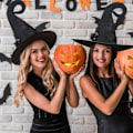 Miniatyrbillede 2 af 8: Halloween Heksehat Sort Kvinder Flanel Heksehat Kostume Fest Cosplay Tilbehør