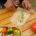 Miniatyrbild 4 av 8: Rostfritt stål Bento Lunchbox Metallbehållare Trälock med 3-delad bestickuppsättning Lunchbox för vuxna och barn