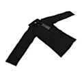 Miniatyrbild 4 av 8: Combattröja med lång ärm, dragkedja, unisex, bomullspolyester, andningsbar med armbågspads, axelficka, stridskläder för cosplay, svart, L